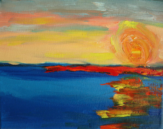 Puesta de sol 3 Oil Canvas Landscaping