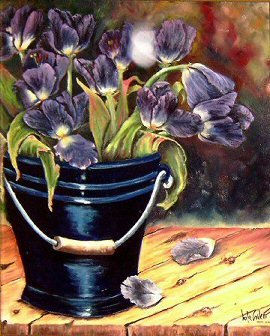 Tulipanes Oil Canvas Floral Painting