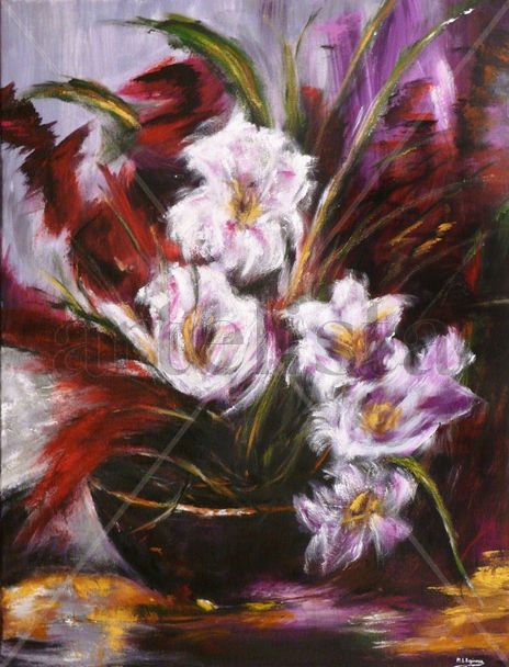 El jarrón de flores