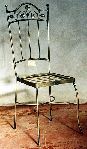 hf-  Silla con flores Foundry Metal