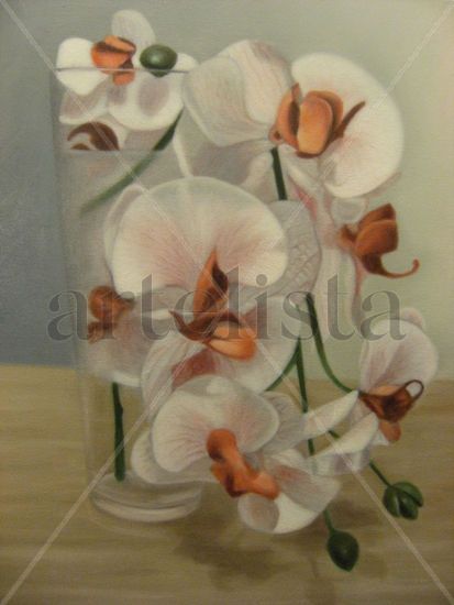 VASO CON FLORES Oil Canvas Landscaping