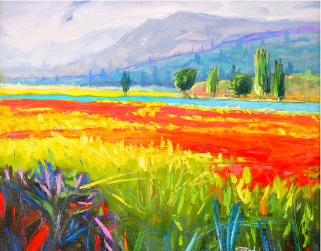 FIESTA EN EL CAMPO Oil Canvas Landscaping