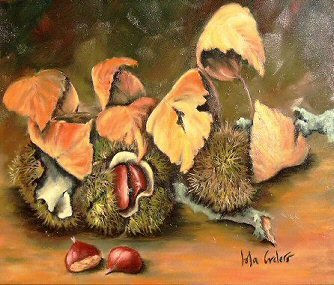 Castañas Oil Canvas Still Life Paintings