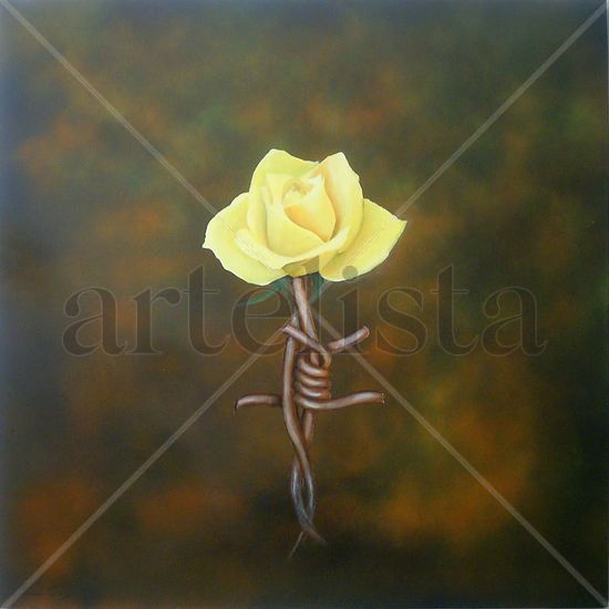 Rosa y espinas Oil Canvas Others