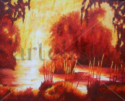 Amazonas luz de sol Oil Canvas Landscaping