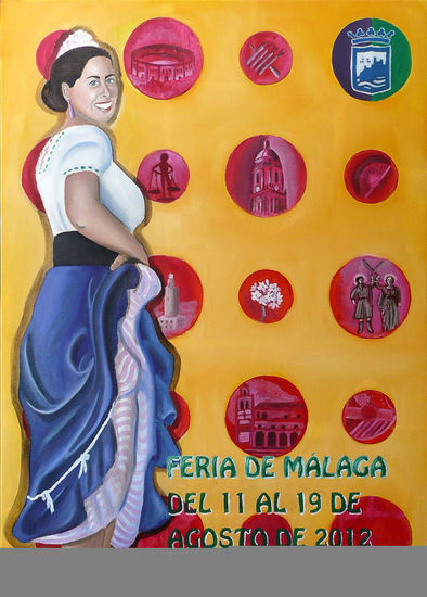 Aires de Málaga Oil Canvas Figure Painting