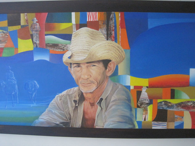 apologia al campesino Oil Canvas Figure Painting