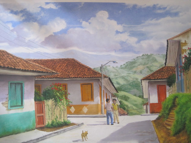 la esquina Pastel Card Landscaping