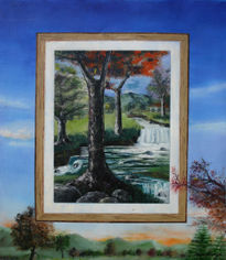 Painting on landscape