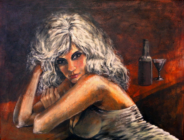 waiting Acrylic Canvas Figure Painting