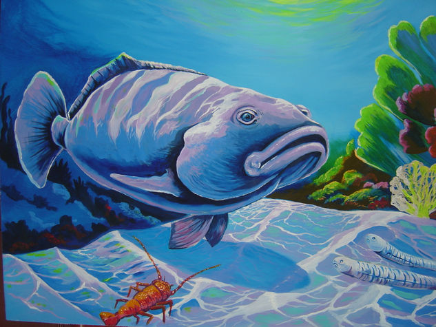 pez Acrylic Canvas Marine Painting