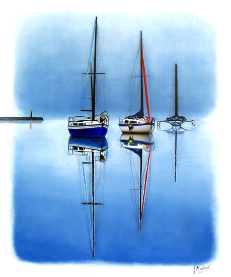 Calma total Oil Canvas Marine Painting