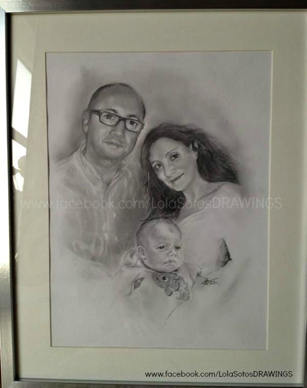 "I&J with Leo"(30x42cm)