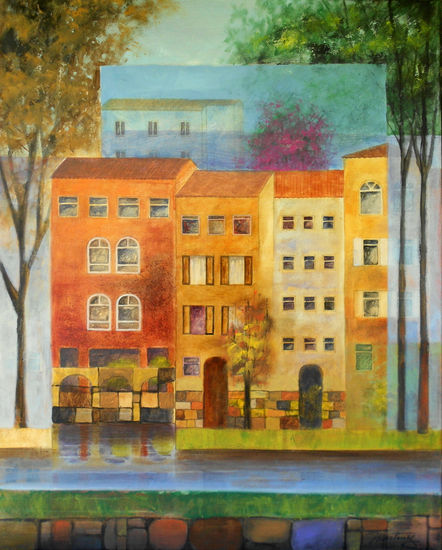 Paisaje Urbano4 Acrylic Canvas Landscaping