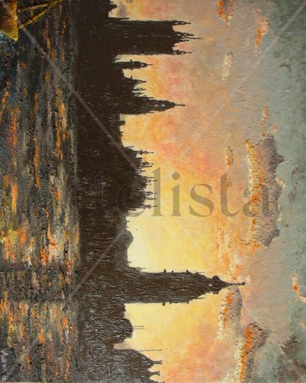 Sunset in London Oil Canvas Landscaping