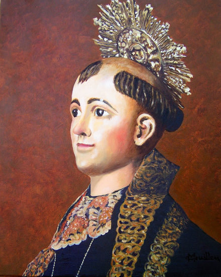 San Benito Abad Óleo Lienzo Retrato