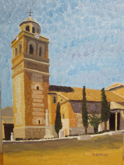 Torre de Gálvez en verano Oil Canvas Landscaping