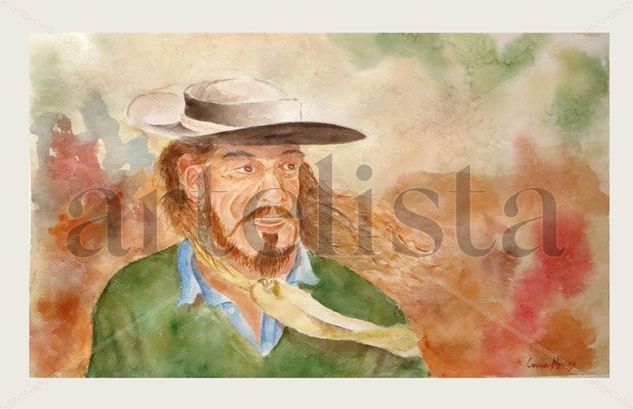 Nobleza gaucha Watercolour Paper Portrait