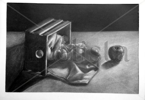 Caja con manzanas