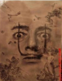 Dalí Grafito Papel Retrato