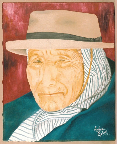 La Vieja de Tilcara. Argentina. Oil Canvas Portrait