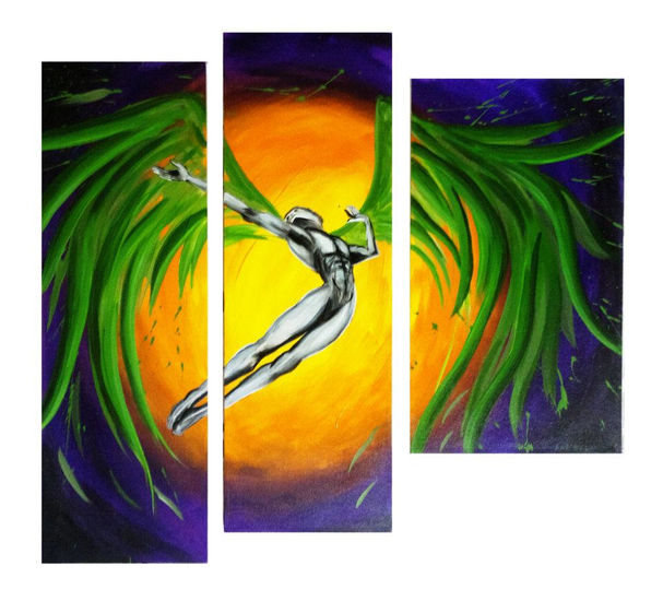 El Angel Acrylic Canvas Figure Painting