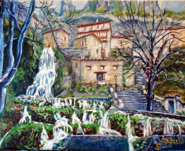 Pueblo de Burgos Oil Canvas Landscaping