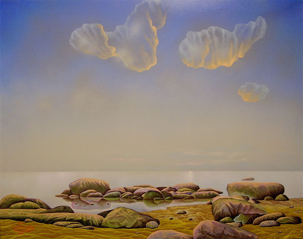 Summer morning in Estonia Oil Canvas Landscaping