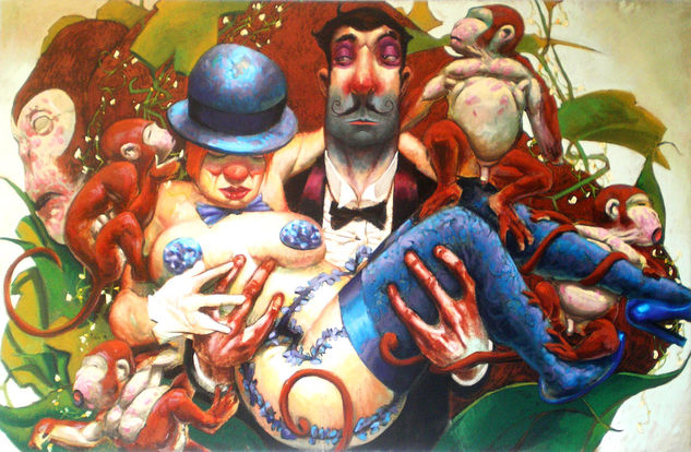 Gibarian banasiewicz el obsceno ocultista,tatiana orlova la fragil corista y los cuatro engreidos consejeros Oil Canvas Others