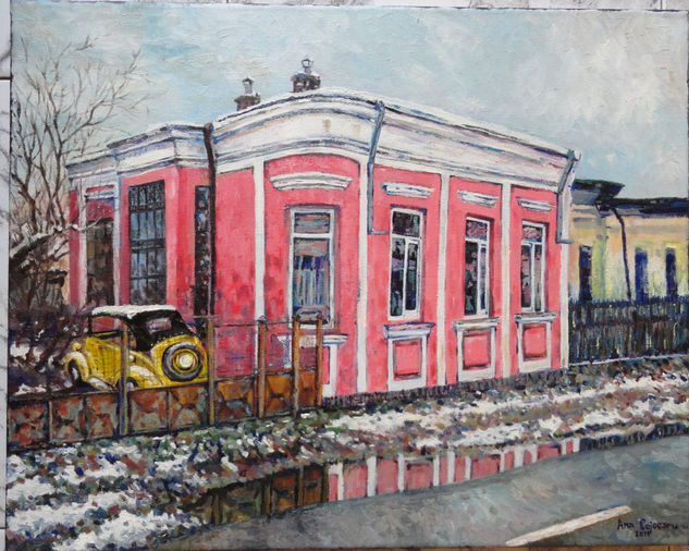 La estacion rosa Oil Canvas Landscaping