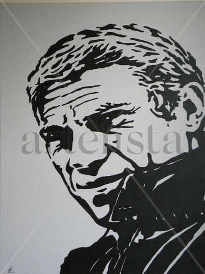 STEVE McQUEEN Acrílico Lienzo Retrato