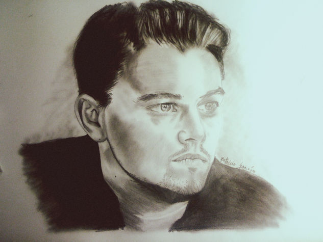 Leonardo Dicaprio Lápiz (Negro) Papel Retrato