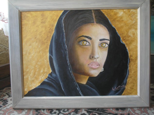 mujer de la India Oil Canvas Portrait