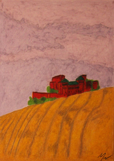 O Castelo Vermelho de Leiria Pastel Textile Landscaping