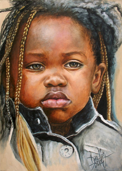 Niña de África 1 Acrylic Others Portrait