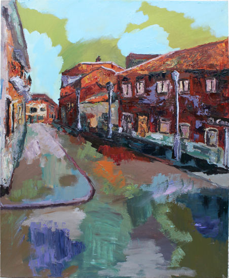 Calle Caballeros, Laguna de Duero Oil Canvas Landscaping