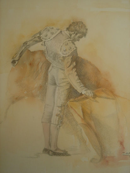 Natural.José Tomás. Watercolour Paper Figure Painting