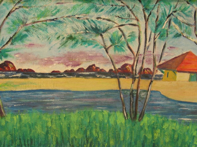 Entre Lagune et Océan Indien Oil Canvas Landscaping