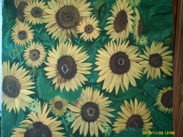 girasoles Óleo Lienzo Floral