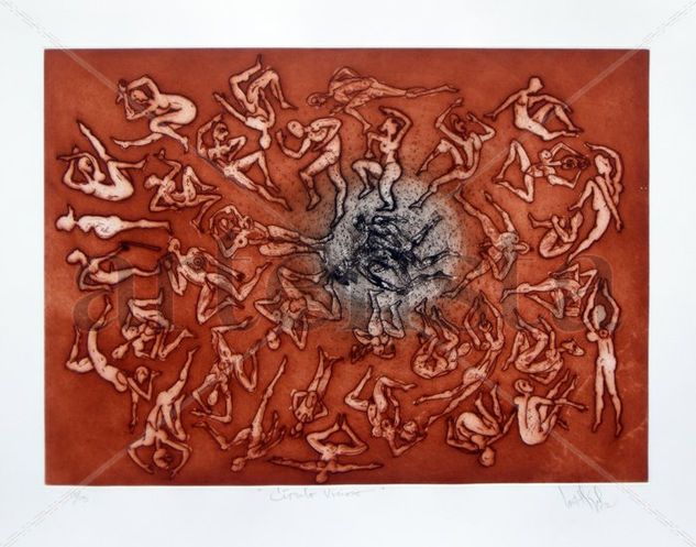 Luis Miguel Valdés, Círculo vicioso, 2012 Aquatint