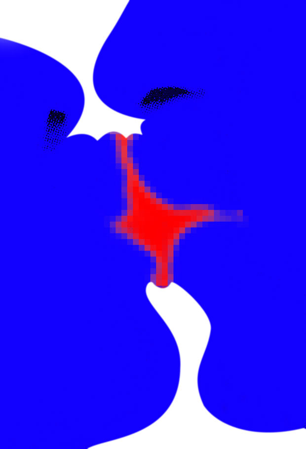 beso/azul