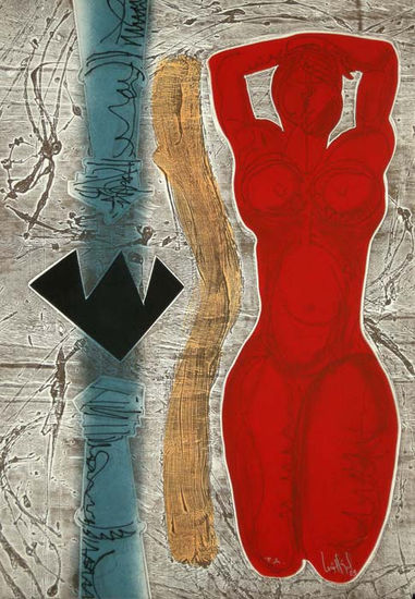 Luis Miguel Valdés, Venus flotante, 2005 Collagraphy