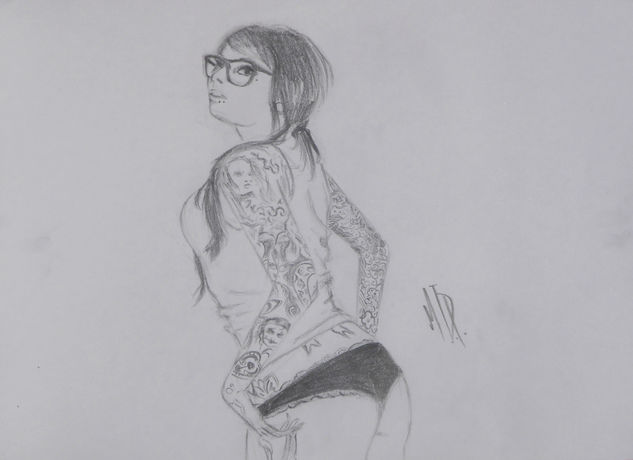 Chica con tattos Pencil