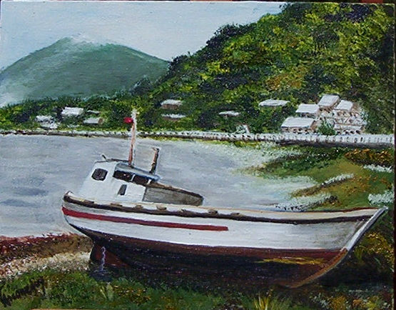 Ensenada Oil Canvas Marine Painting