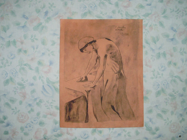 picasso mujer planchando o ironia de mujer Pencil (Black) Paper Others