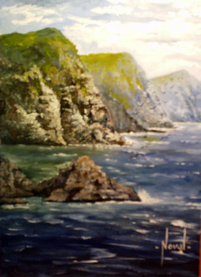 COSTA DE LUARCA (ASTURIAS ) Oil Panel Landscaping