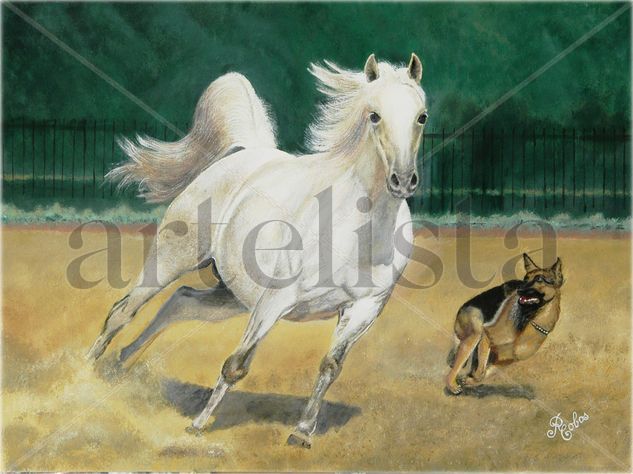 La nobleza del Caballo Acrylic Canvas Landscaping