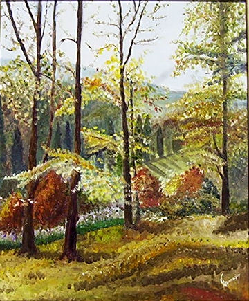 Bosque en otoño Oil Canvas Landscaping