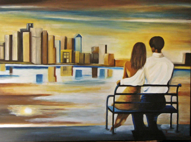 Gonzalo y Valeria Oil Canvas Figure Painting