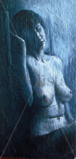 Mujer Mixed media Panel Nude Paintings